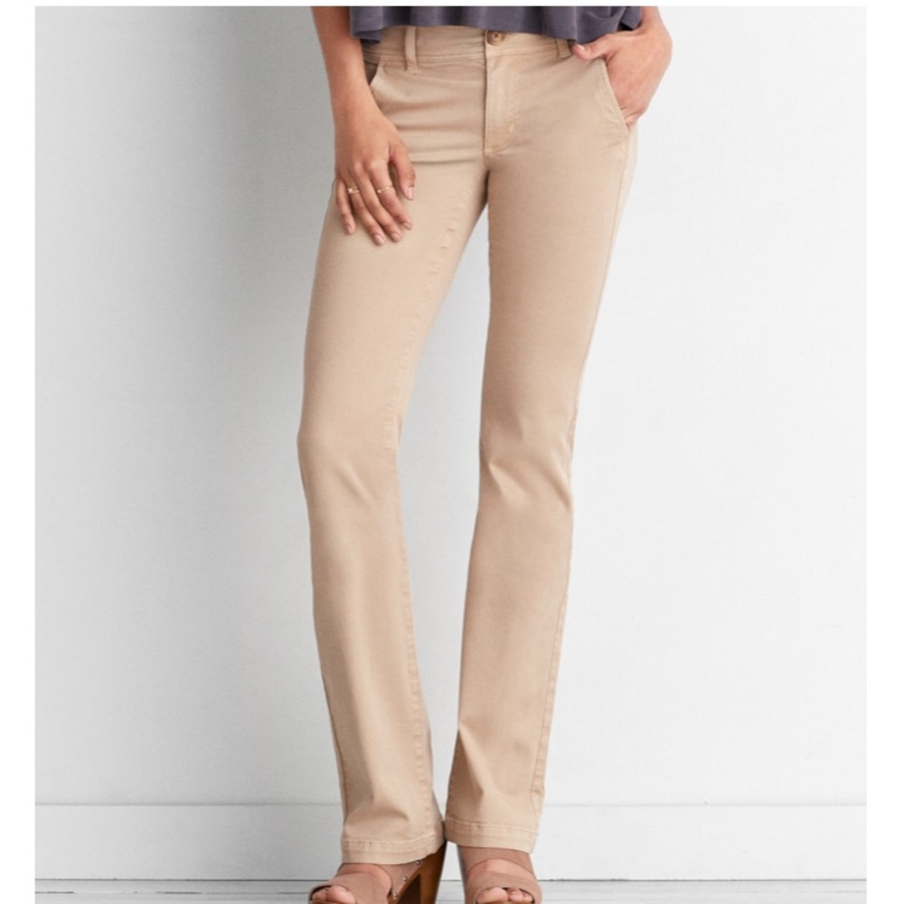 American eagle boot cut khakis, women
